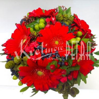 Jesienny bukiet ślubny z gerber nr 562