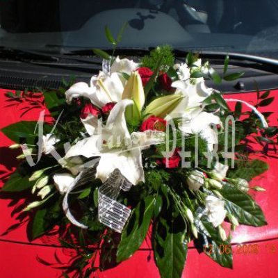 Výzdoba svatební na auto č. 110