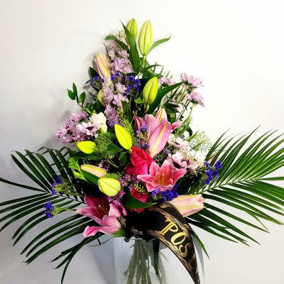 Smuteční kytice růžová č. 25