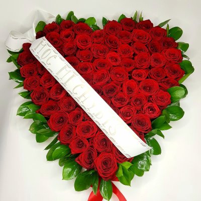 Vypichované smuteční srdce č. 58