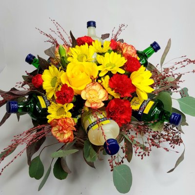 Ungewöhnlicher Blumenstrauß - Becherovka