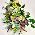 Wedding bouquet round of calla lilies and roses No. 494
