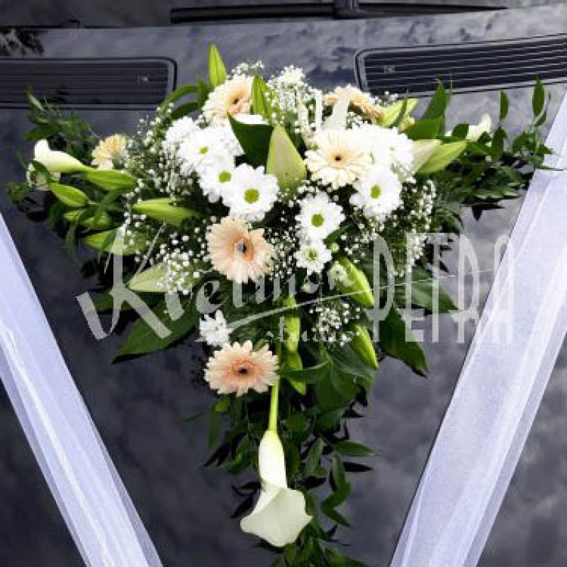 Svatební aranžmá na auto č. 170