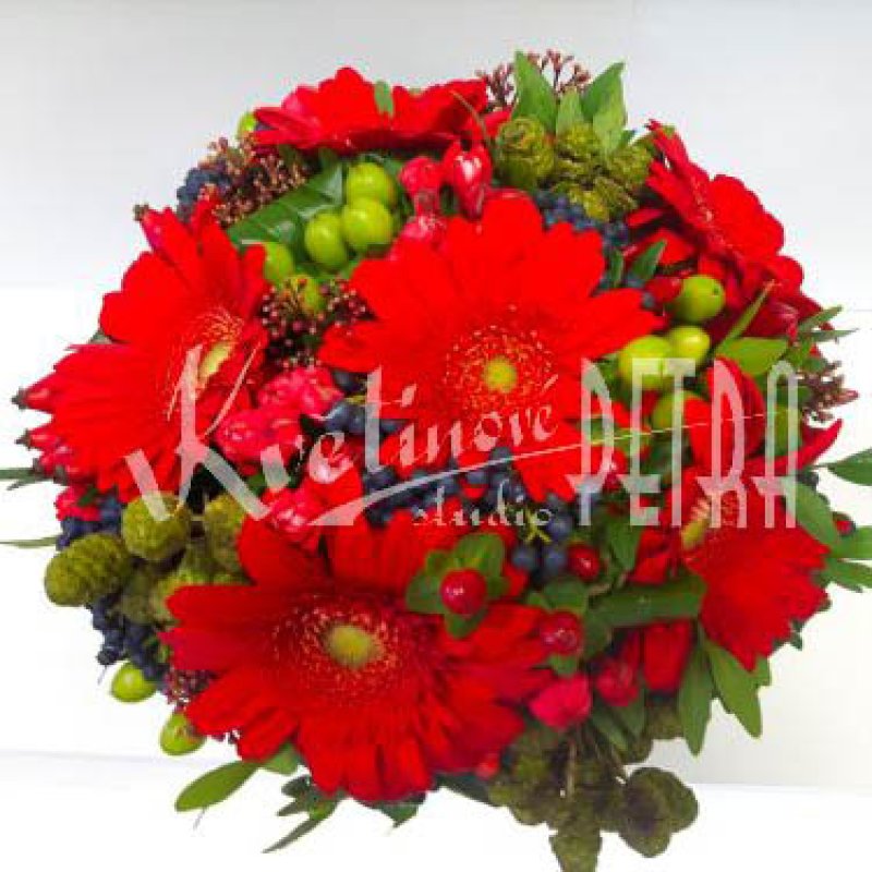 Jesienny bukiet ślubny z gerber nr 562