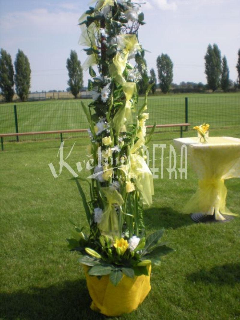 Svatební dekorace - květinový sloup č. 1