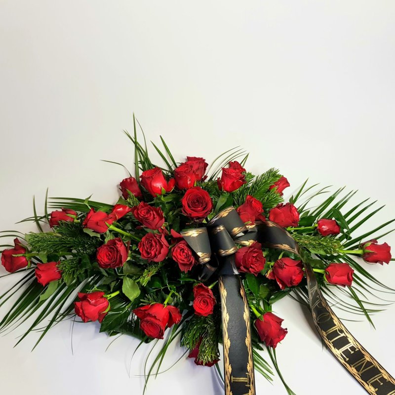 Smuteční kytice vypichovaná č. 2