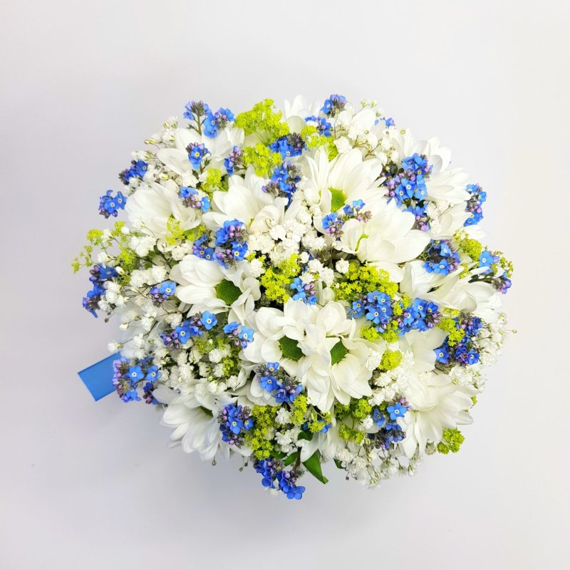 Bukiet ślubny z niezapominajek nr 559