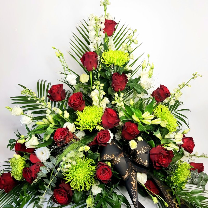 Smuteční kytice vypichovaná č. 10